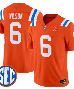 Dallas Wilson Jersey 6 Florida Gators 1960s Throwback Vapor Limited Orange