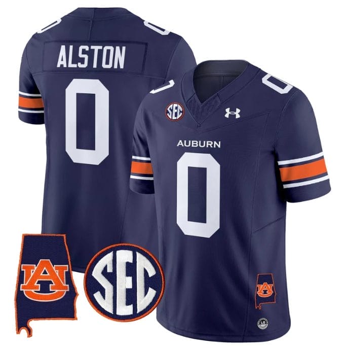 Damari Alston Jersey #0 Auburn Tigers 2025 Alabama Patch Stitched - Image 5