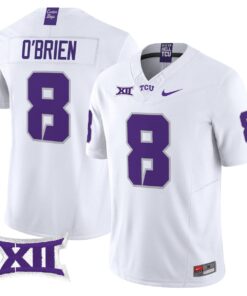 Davey O Brien Jersey 8 TCU Horned Frogs 2025 Vapor Limited Stitched White a172f987 1ec3 439b 8530 baae034ebc80