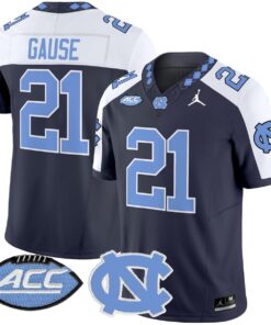 Davion Gause Jersey #21 North Carolina Tar Heels 2025 Limited Stitched 8 Davion Gause Jersey 21 North Carolina Tar Heels 2025 Limited Stitched Navy Alter