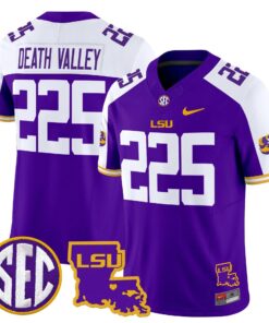 Death Valley Jersey 225 LSU Tigers 2025 Louisiana Patch Stitched Purple Alter 3b6e872f 459f 48f9 a429 62be0532a8dc