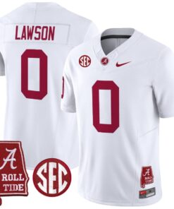 Alternative view of Deontae Lawson Jersey #0 Alabama Crimson Throwback Alabama Map Stitched