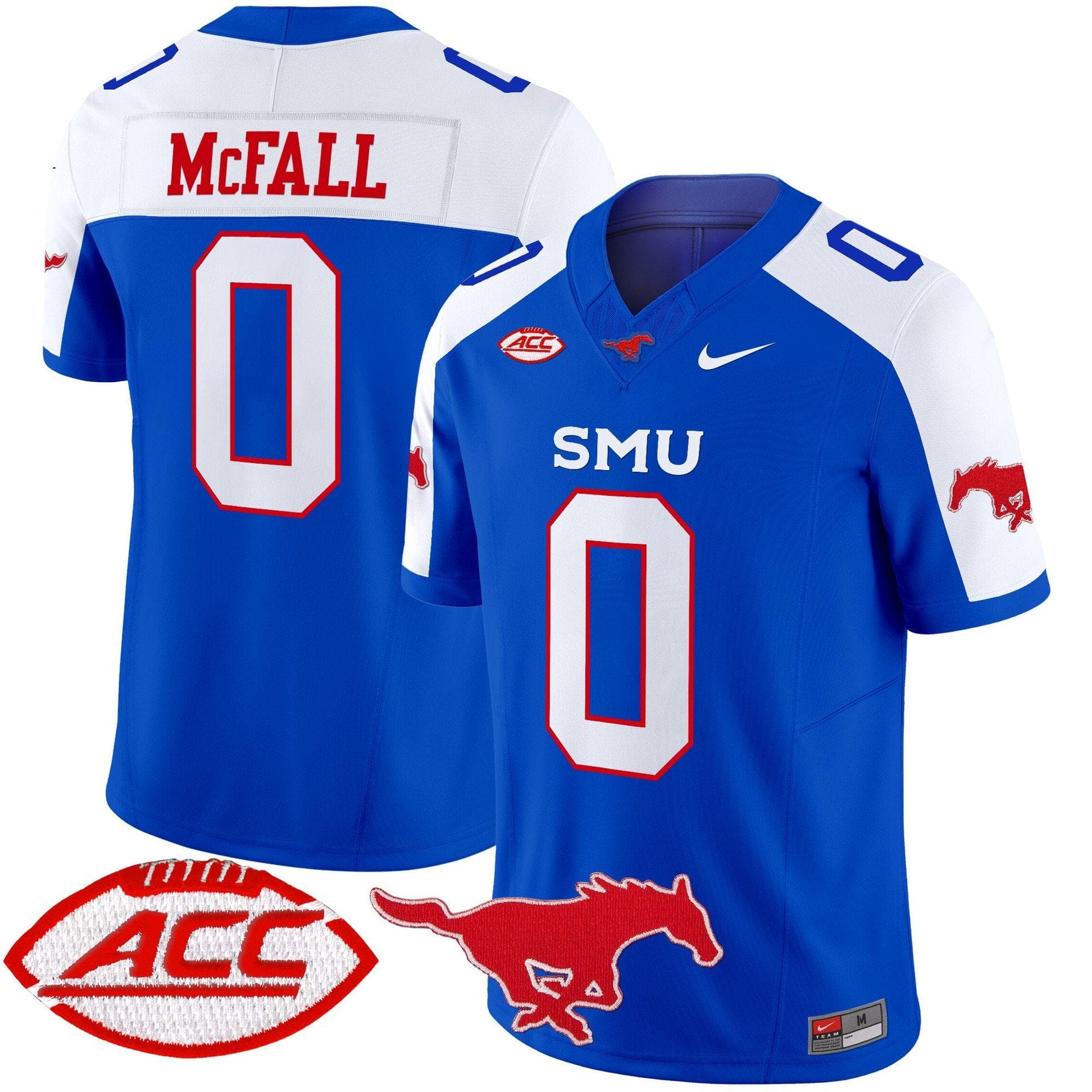 Derrick McFall Jersey #0 SMU Mustangs 2025 Vapor Limited Stitched - Image 2