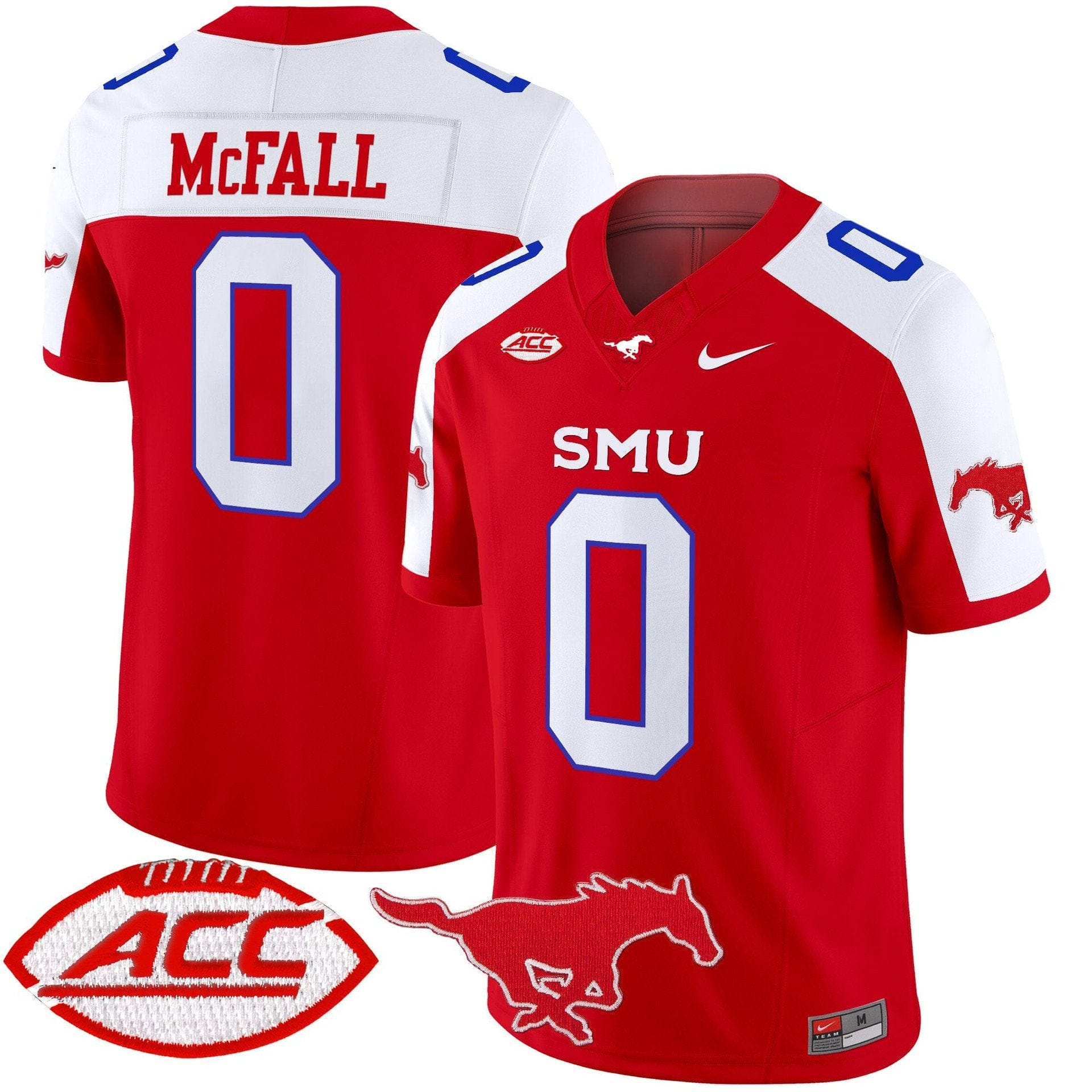 Derrick McFall Jersey #0 SMU Mustangs 2025 Vapor Limited Stitched - Image 4