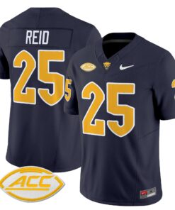 Desmond Reid Jersey #25 Pittsburgh Panthers 2025 Limited Stitched 8 Desmond Reid Jersey 25 Pittsburgh Panthers 2025 Limited Stitched Navy