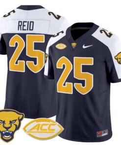 Desmond Reid Jersey #25 Pittsburgh Panthers 2025 Limited Stitched 7 Desmond Reid Jersey 25 Pittsburgh Panthers 2025 Limited Stitched Navy Alter