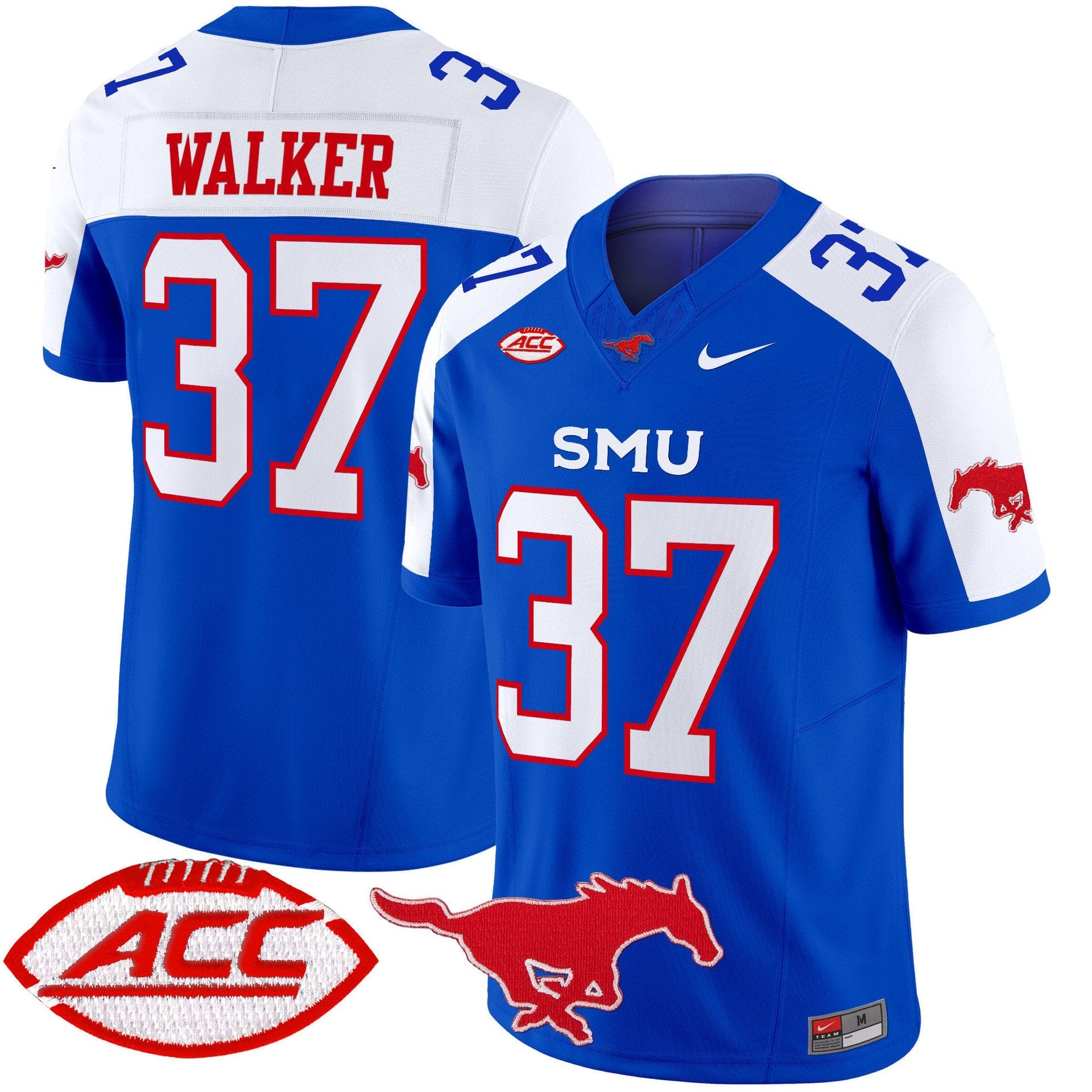 Doak Walker Jersey #37 SMU Mustangs 2025 Vapor Limited Stitched - Image 2