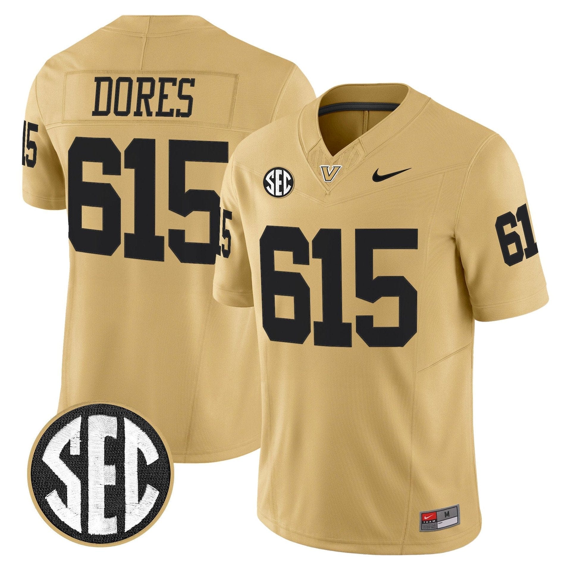 Dores Jersey #615 Vanderbilt Commodores 2025 Limited Stitched - Image 4