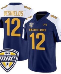 Dru DeShields Jersey 12 Kent State Golden Flashes 2025 Stitched Navy Alter