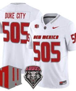 Duke City Jersey #505 New Mexico Lobos 2025 Vapor Limited Stitched 4 Duke City Jersey 505 New Mexico Lobos 2025 Vapor Limited Stitched White
