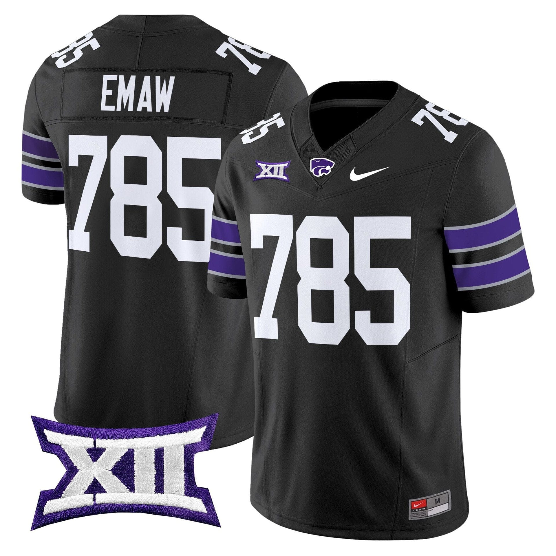 EMAW Jersey #785 Kansas State Wildcats 2025 Limited Stitched 10 EMAW Jersey 785 Kansas State Wildcats 2025 Limited Stitched Black