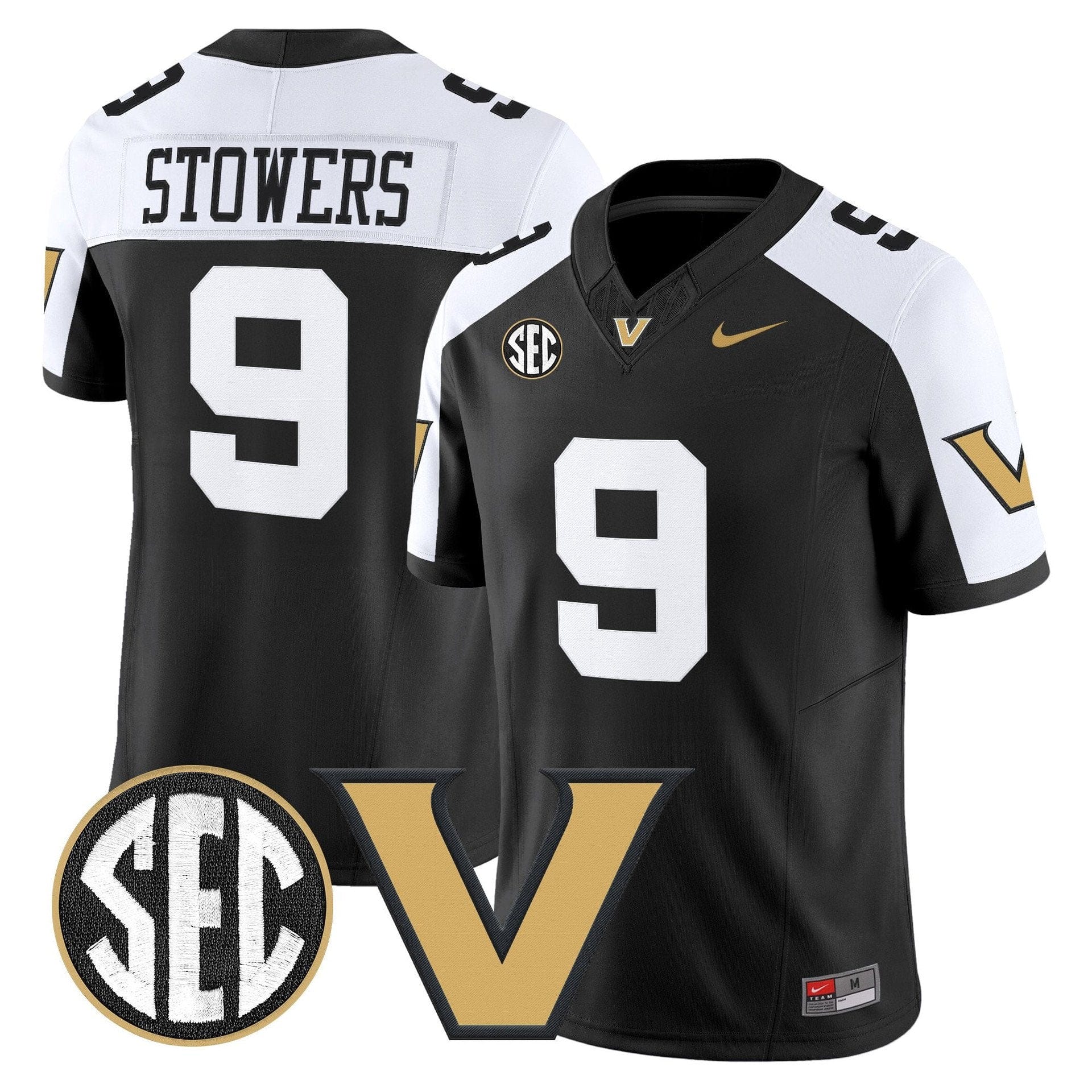 Eli Stowers Jersey #9 Vanderbilt Commodores 2025 Limited Stitched - Image 3
