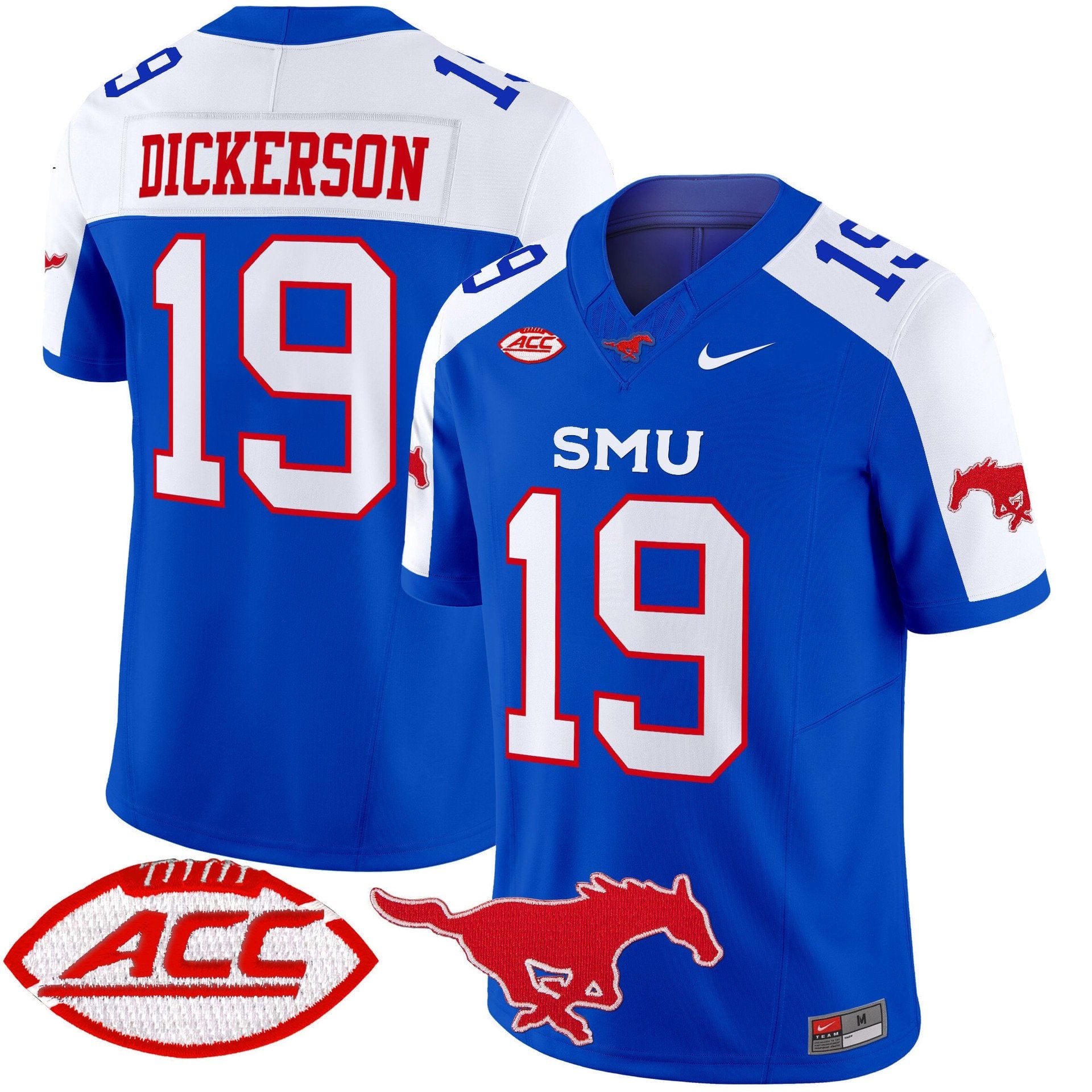 Eric Dickerson Jersey #19 SMU Mustangs 2025 Vapor Limited Stitched - Image 2
