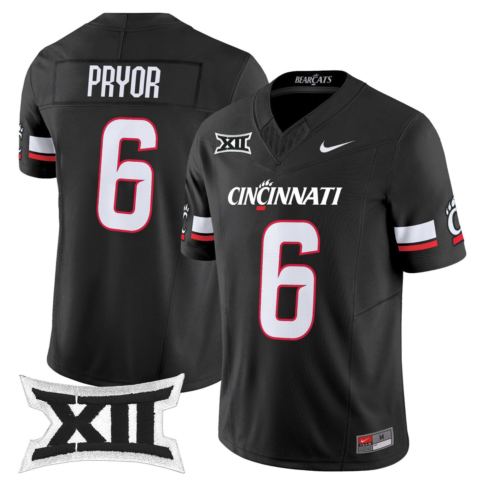 Evan Pryor Jersey 6 Cincinnati Bearcats 2025 Vapor Limited Stitched Black b1871e75 8b51 4cc3 b941 08a132094408