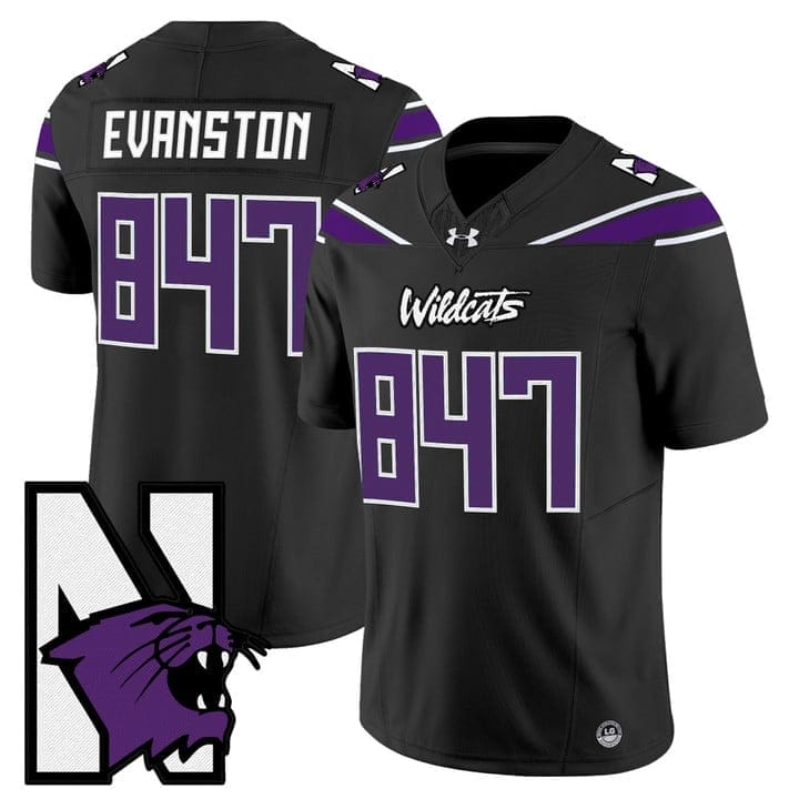 Evanston Jersey #847 Northwestern Wildcats Honoring 95 Vapor Limited Stitched 11 Evanston Jersering 95 Stitched Black
