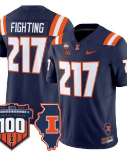 Fighting Jersey 217 Illinois Fighting 100th Memorial Stadium Navy 63c79a27 8e16 4b3c 8a45 cd56d286630b