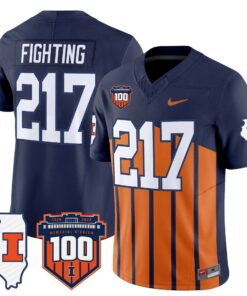 Fighting Jersey 217 Illinois Fighting 100th Memorial Stadium Throwback