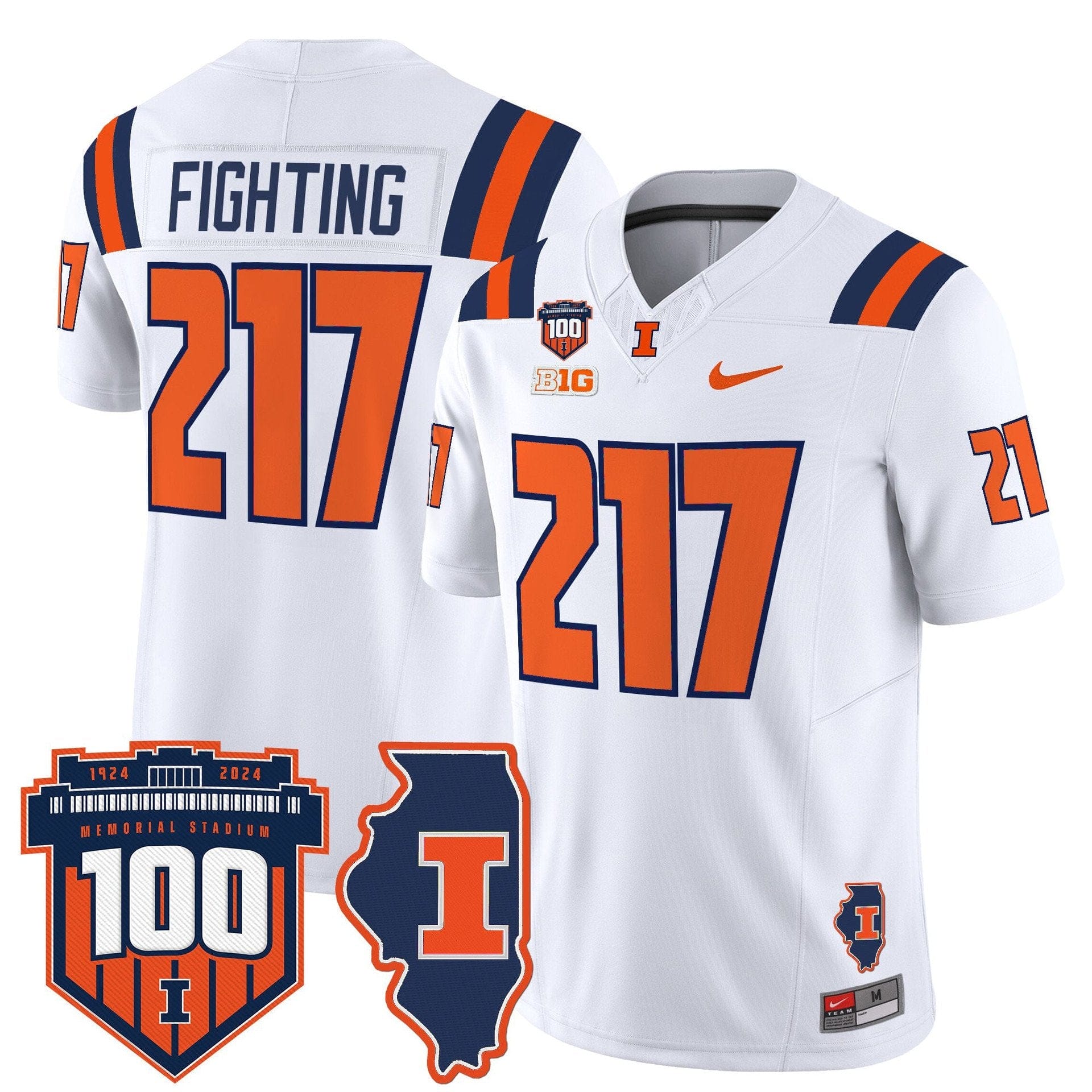Fighting Jersey #217 Illinois Fighting 100th Memorial Stadium - Image 2