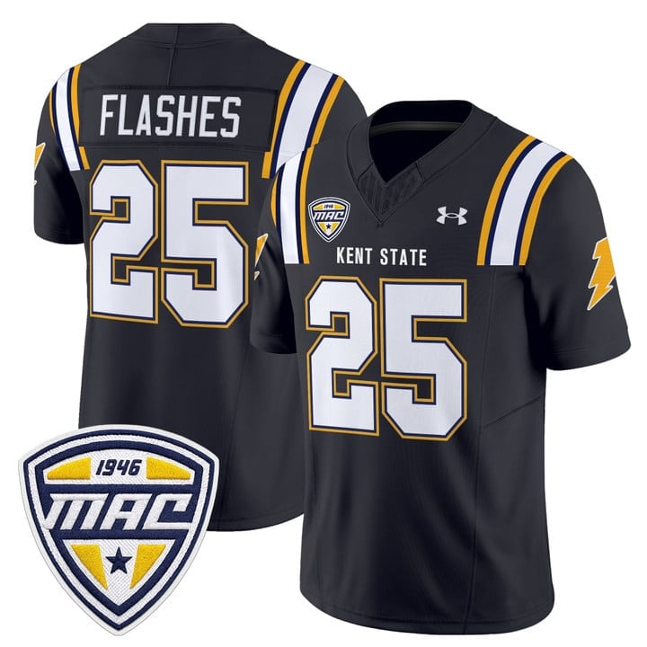 Flashes Jersey 25 Kent State Golden Flashes 2025 Limited Stitched Dark Navy aa943bee d92d 4523 adbe ad07b6a05652