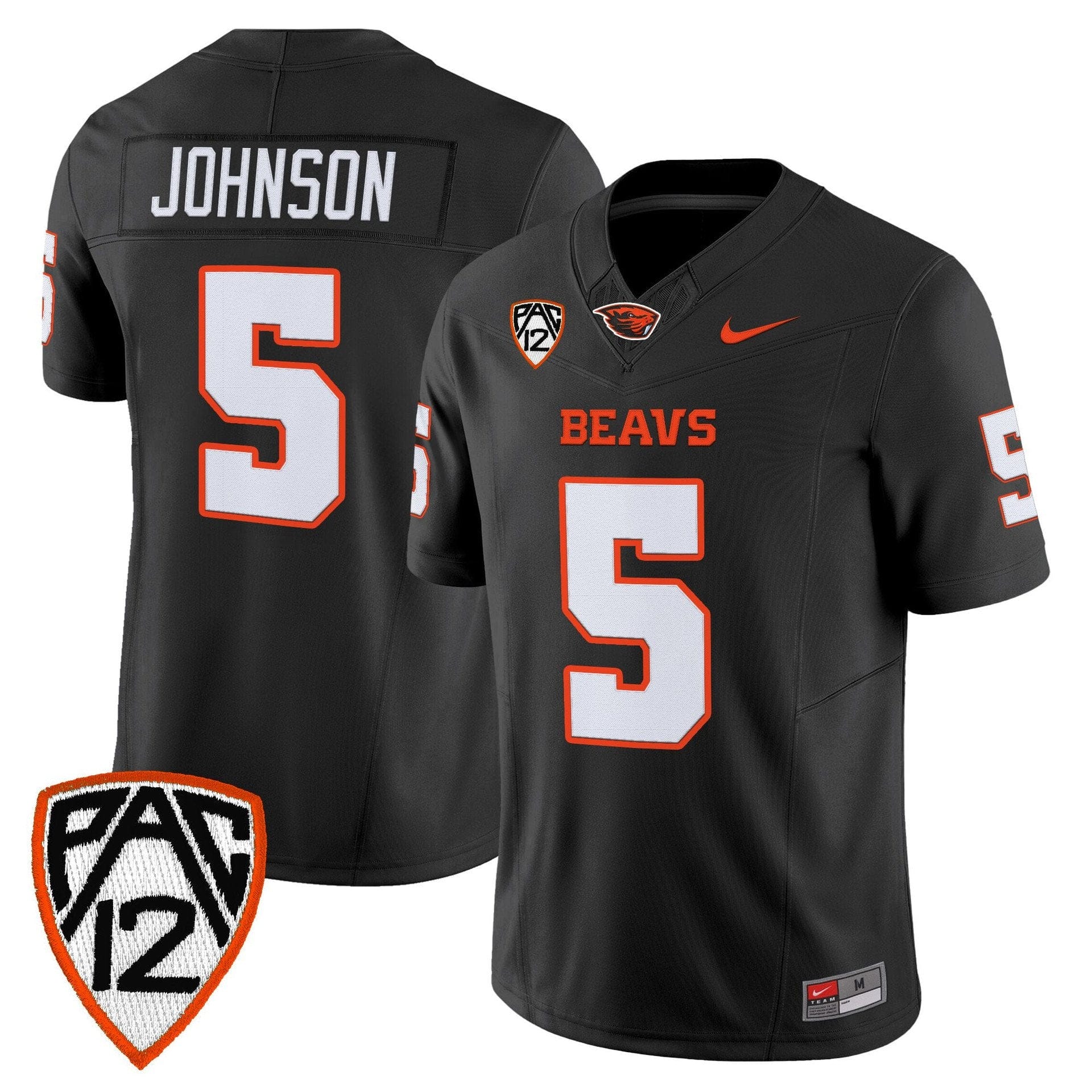 Gabarri Johnson Jersey 5 Oregon State Beavers 2025 Limited Stitched Black