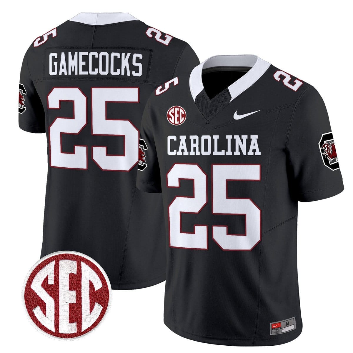 Gamecocks Jersey 25 Carolina 1980 Throwback Rebrand 2026 Stitched Black