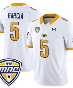 Gavin Garcia Jersey 5 Kent State Golden Flashes 2025 Limited Stitched White