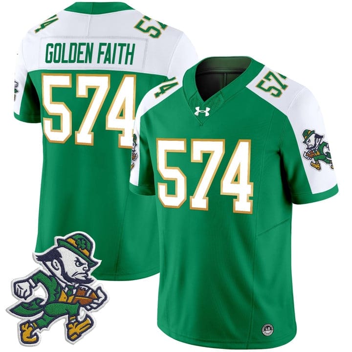 Golden Faith Jersey #574 Notre Dame 2025 Gridiron Leprechaun Edition - Image 2