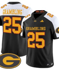 Grambling Jersey #25 Grambling Tigers 2025 Vapor Limited Stitched 4 Grambling Jersey 25 Grambling Tigers 2025 Vapor Limited Stitched Black Alter