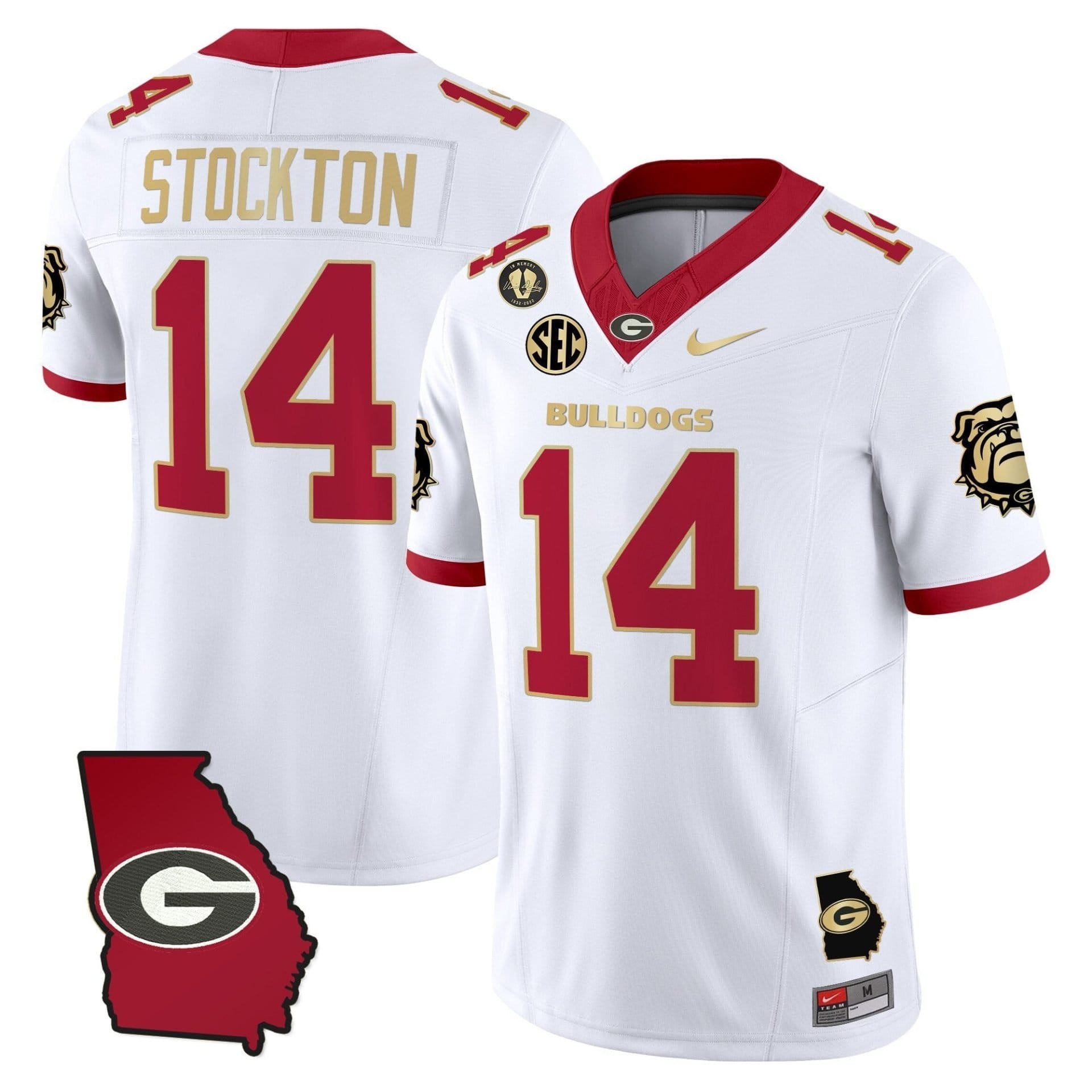 Gunner Stockton Jersey #14 Georgia Bulldogs 2025 Georgia Map, Vince Dooley Stitched 5 Gunner Stockton Jersey #14 Georgia Bulldogs 2025 Georgia Map, Vince Dooley Stitched - Image 5