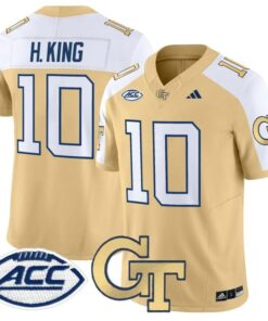 Alternative view of Haynes King Jersey #10 Georgia Tech Yellow Jackets 2025 Stitched