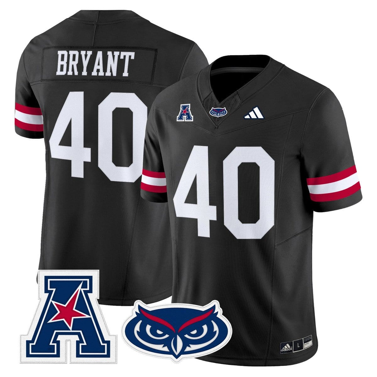 Harrison Bryant Jersey 40 Florida Atlantic Owls 2025 All Stitched Black 36a64b90 e284 4ac9 8683 d9b83de76f02