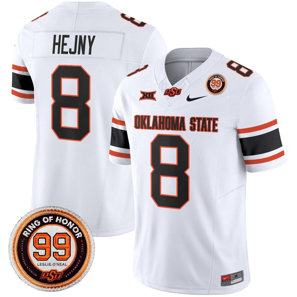 Hauss Hejny Jersey #8 Oklahoma State Cowboys 2025 Leslie O'neal Patch - Image 2