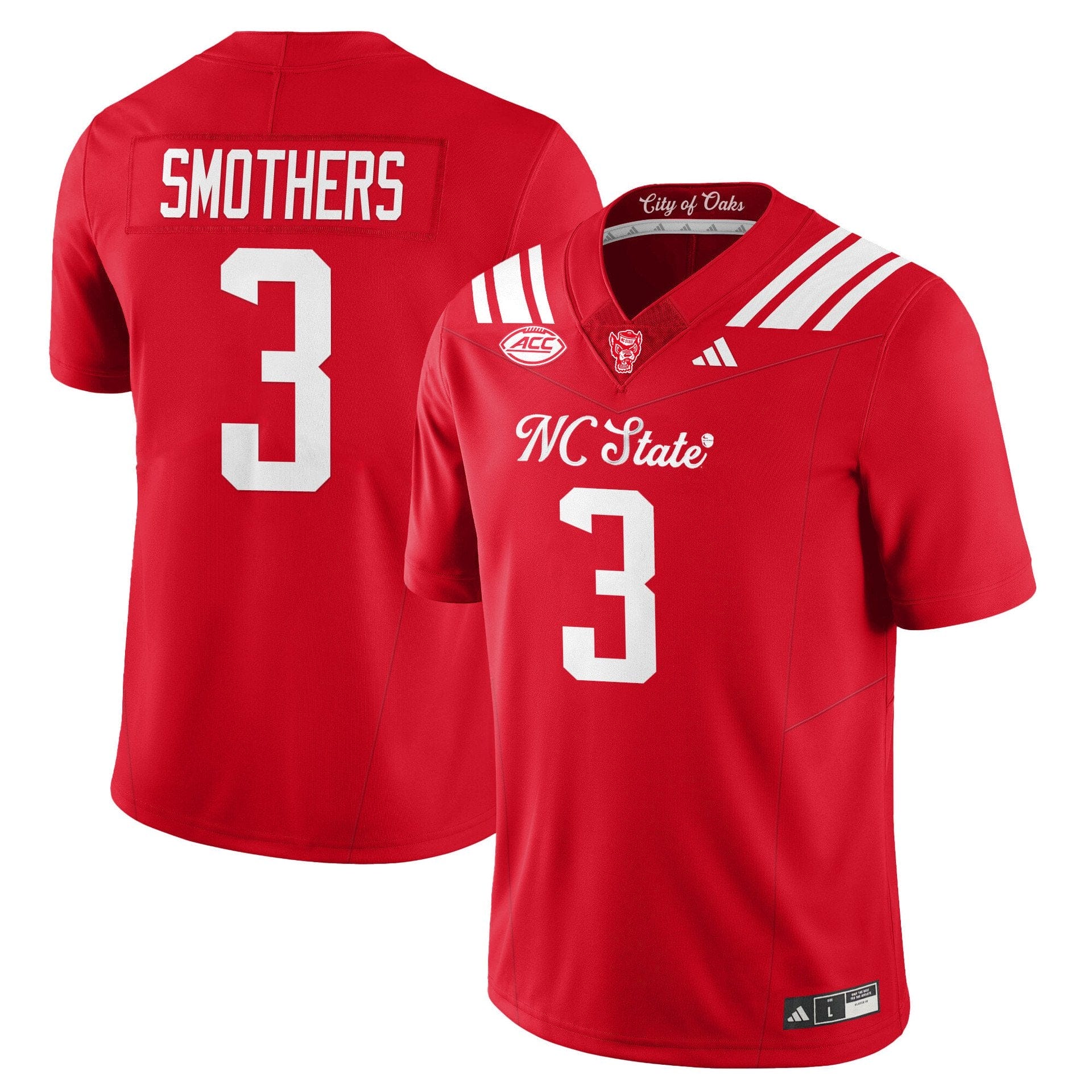 Hollywood Smothers Jersey #3 State Wolfpack City of Oaks Stitched - Image 2