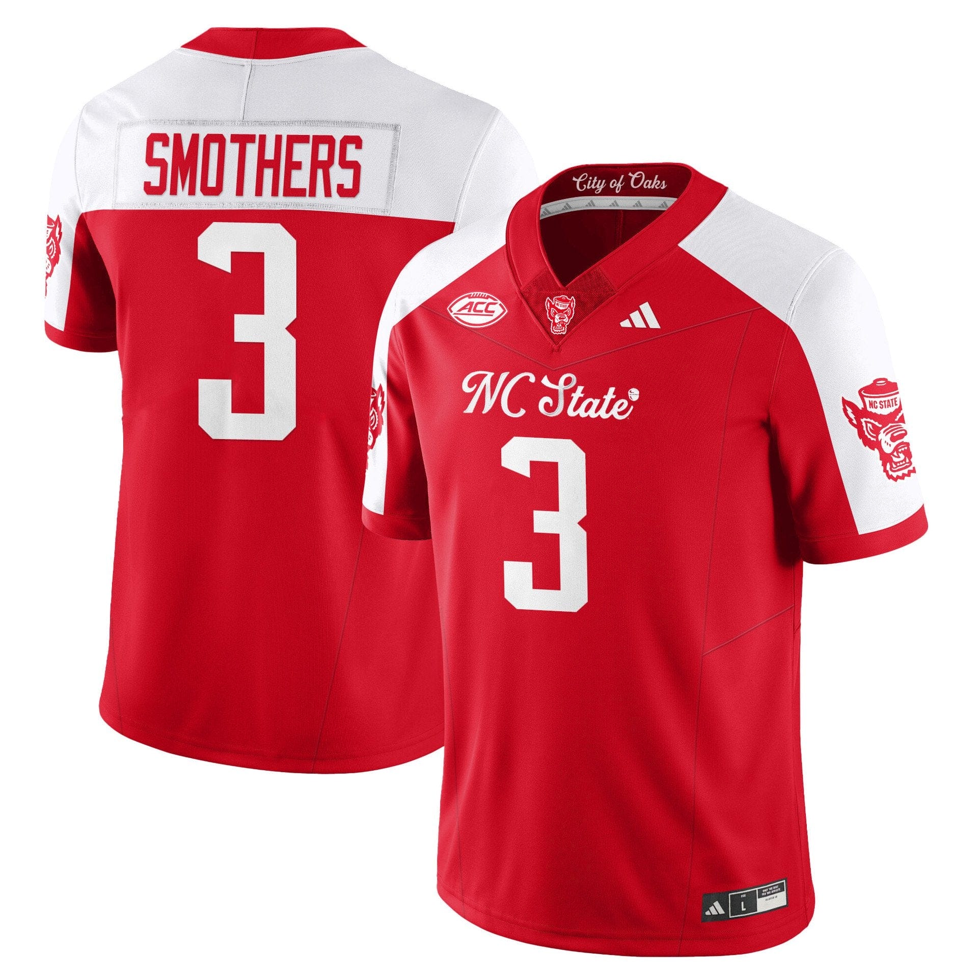 Hollywood Smothers Jersey 3 State Wolfpack City of Oaks Stitched Red Alter