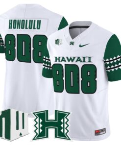 Honolulu Jersey #808 Hawai'i Rainbow Warriors 2025 Vapor Stitched 4 Honolulu Jersey 808 Hawai i Rainbow Warriors 2025 Vapor Stitched White