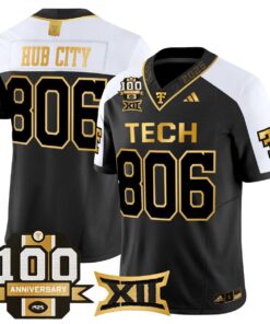 Hub City Jersey #806 Texas Tech 2025 100th Anniversary Stitched