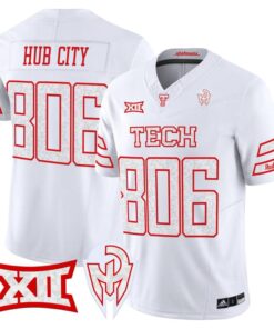 Hub City Jersey 806 Texas Tech Red Raiders Too Cold Vapor Stitched White