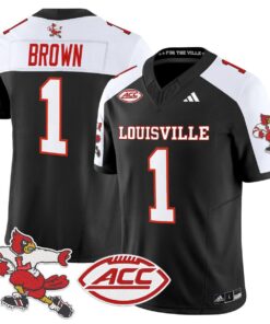 Isaac Brown Jersey 1 Louisville Cardinals 1980s Throwback Stitched Black Alter