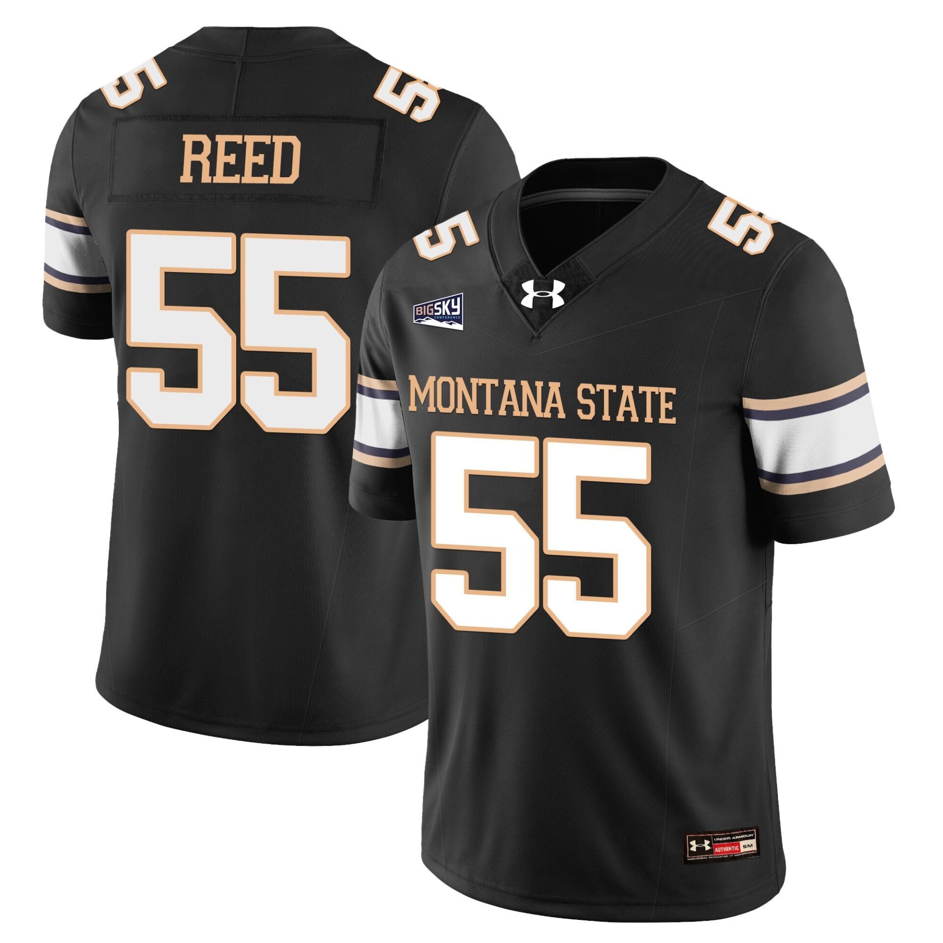 JT Reed Jersey 55 Montana State Bobcat Football 2025 Stitched Black dd0af130 86af 4754 90a8 cff8a32c0600