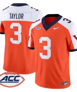 J Mari Taylor Jersey 3 Virginia Cavaliers 1995 Throwbacks Stitched Orange Alter