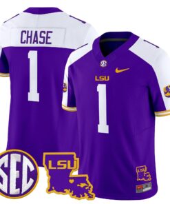 Ja Marr Chase Jersey 1 LSU Tigers 2025 Louisiana Patch Stitched Purple Alter 24b20ab8 eefd 464f babb 79d6aefb55b9