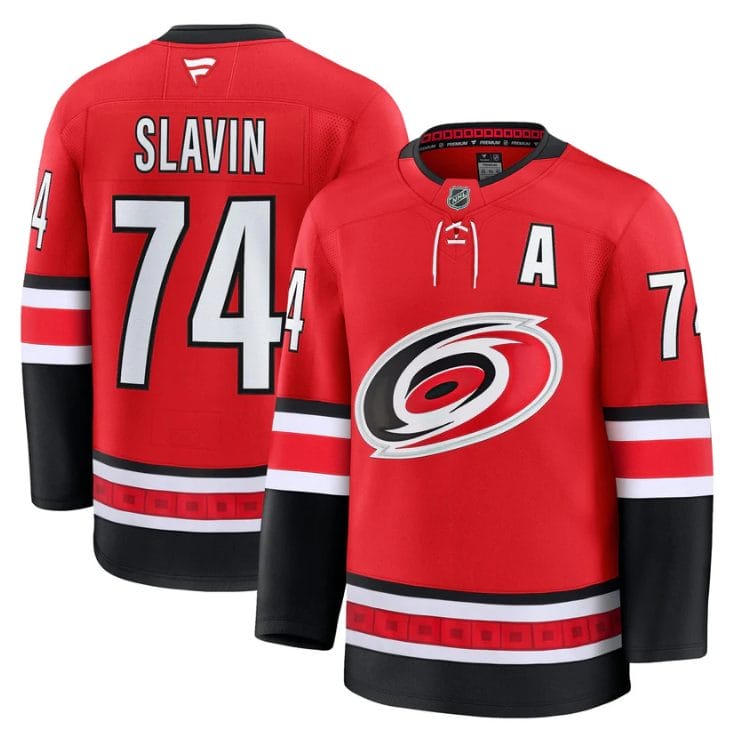 Jaccob Slavin Jersey #74 Carolina Hurricanes 2025 - 26 Premium Stitched