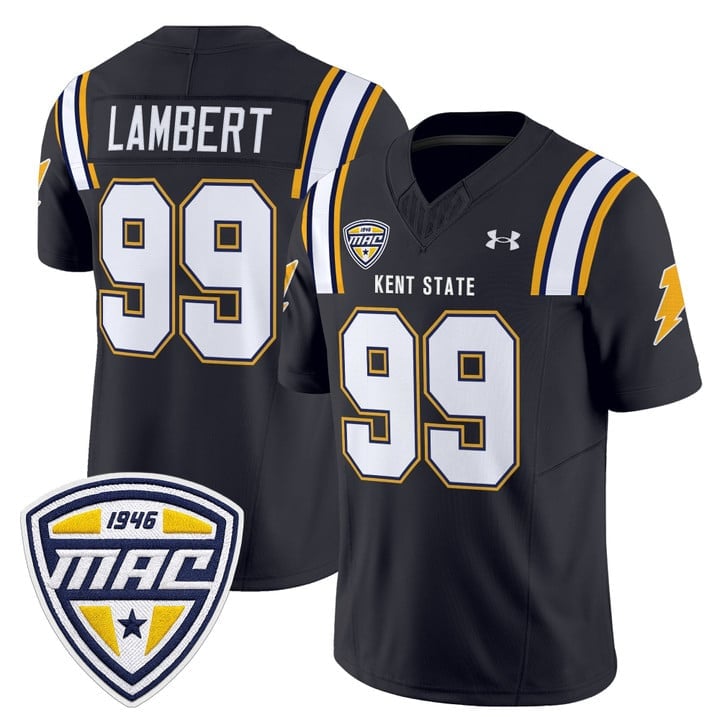 Jack Lambert Jersey 99 Kent State Golden Flashes 2025 Stitched Dark Navy