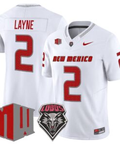 Jack Layne Jersey 2 New Mexico Lobos 2025 Vapor Limited Stitched White 36554904 dfde 4979 8799 8d851ada06a7