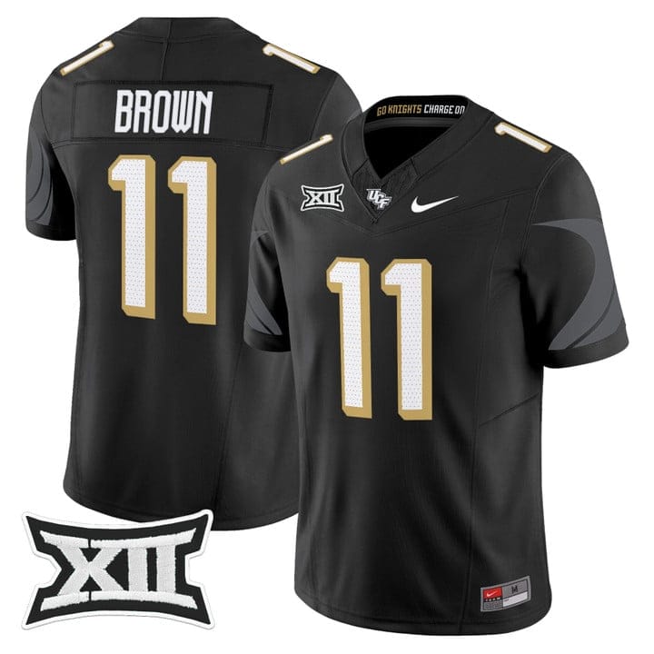 Jacurri Brown Jersey 11 UCF Knights 2025 Vapor Limited Football Stitched Black