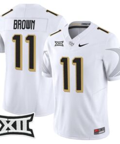 Jacurri Brown Jersey 11 UCF Knights 2025 Vapor Limited Football Stitched White 7663743b 4d02 4d6b 9605 eb4f38f7a573