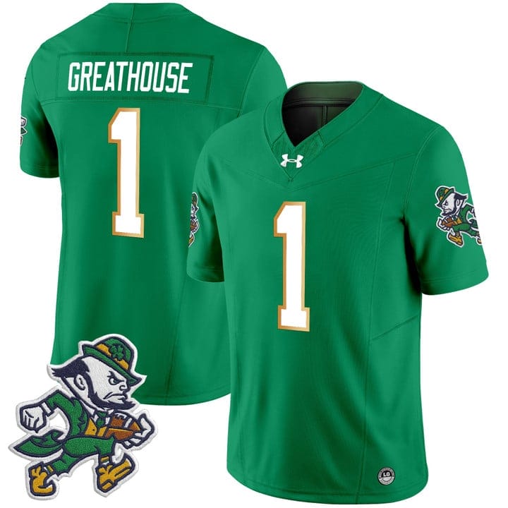 Jaden Greathouse Jersey #1 Notre Dame 2025 Gridiron Leprechaun Edition - Image 3