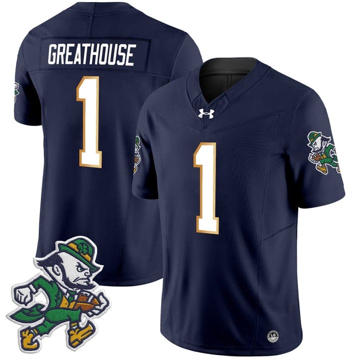 Jaden Greathouse Jersey #1 Notre Dame 2025 Gridiron Leprechaun Edition - Image 4