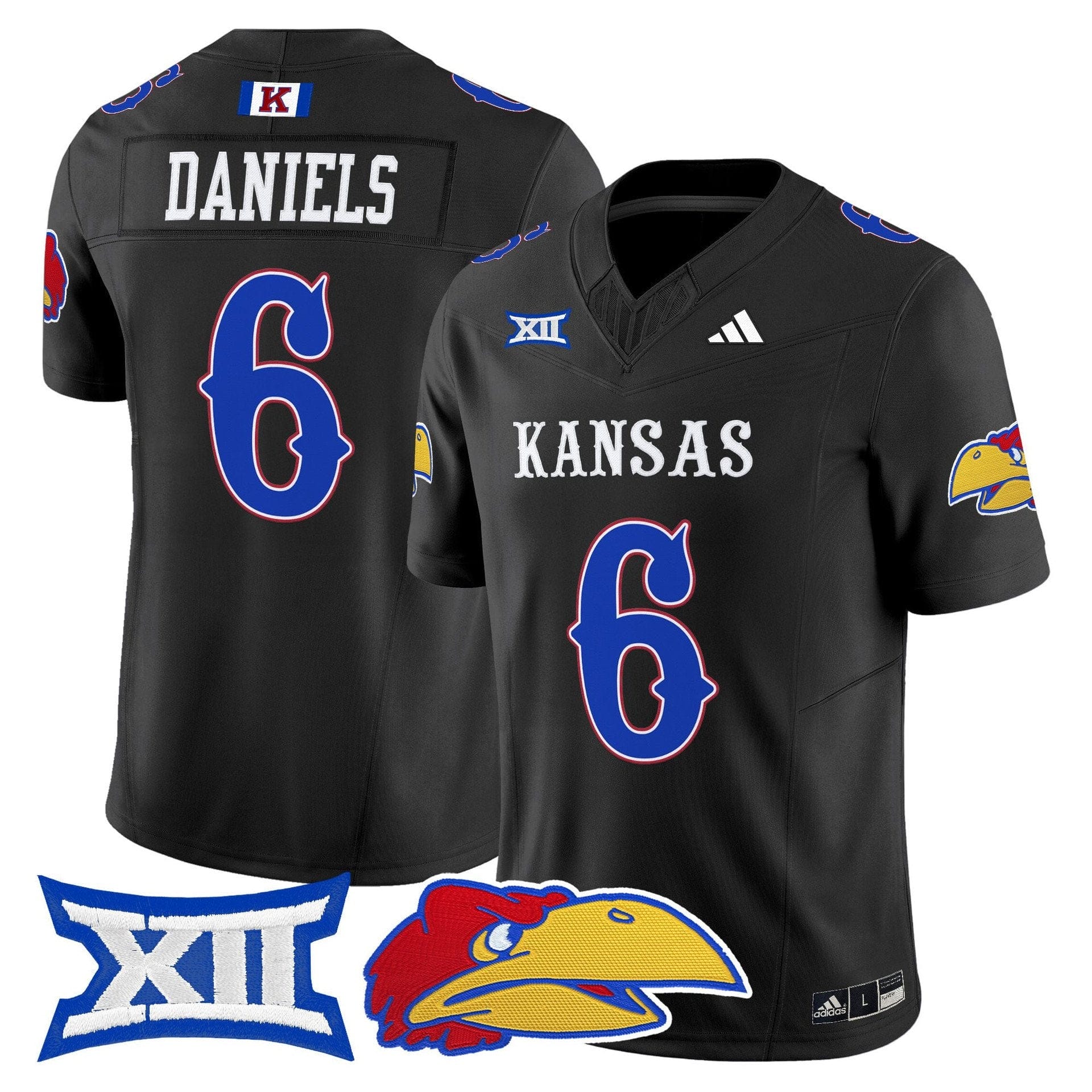 Jalon Daniels Jersey #6 Kansas Jayhawks 2025 Vapor Limited Stitched