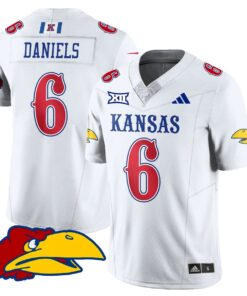 Alternative view of Jalon Daniels Jersey #6 Kansas Jayhawks Football 2025 Limited Stitched